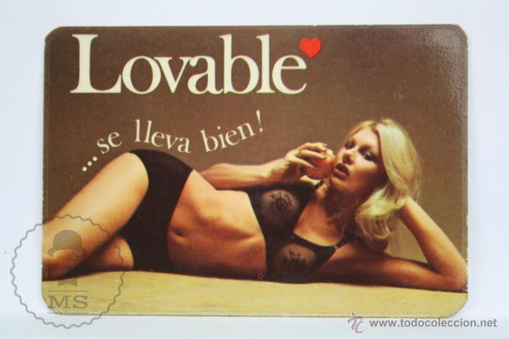 Kalender: Calendario Publicitario de Bolsillo - Publicidad de Lovable. ...Se Lleva Bien! - A&ntilde;o 1974 - Chica