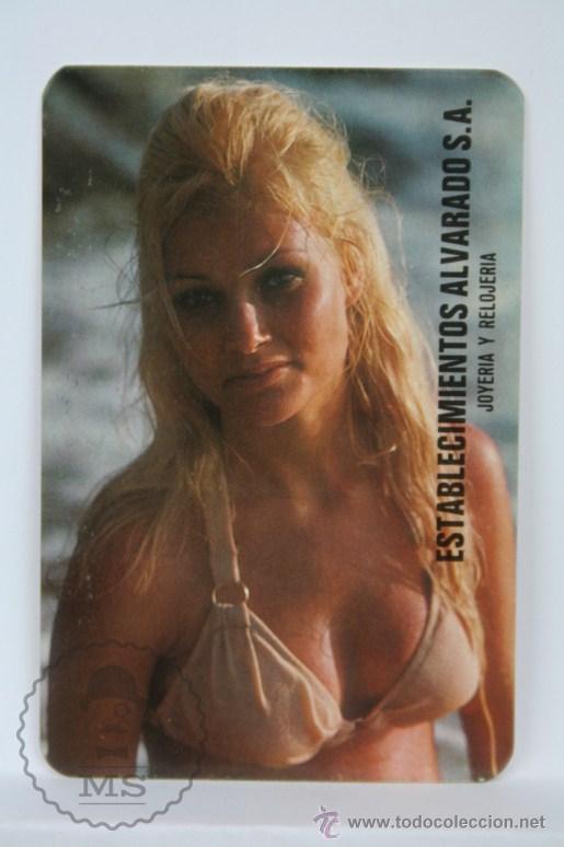 Kalender: Calendario Publicitario de Bolsillo - Publicidad de Establecimientos Alvarado, SA - A&ntilde;o 1971 - Chica