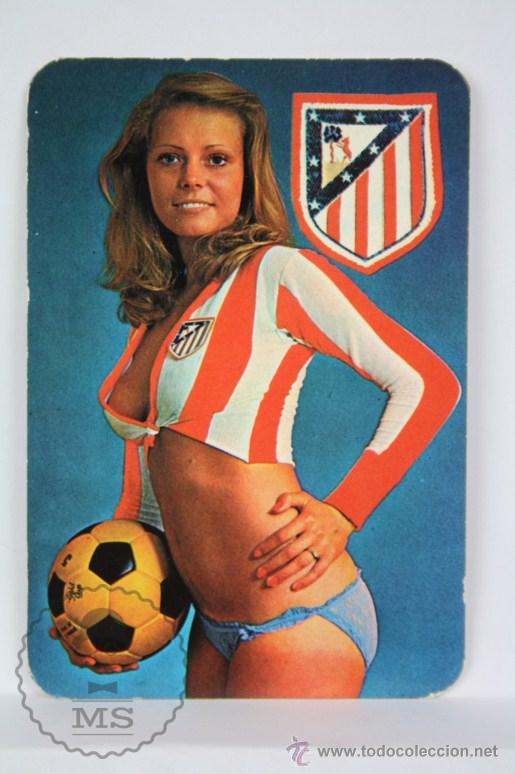 Kalender: Calendario Publicitario de Bolsillo - Chica / Chicas - Atl&eacute;tico de Madrid - A&ntilde;o 1977