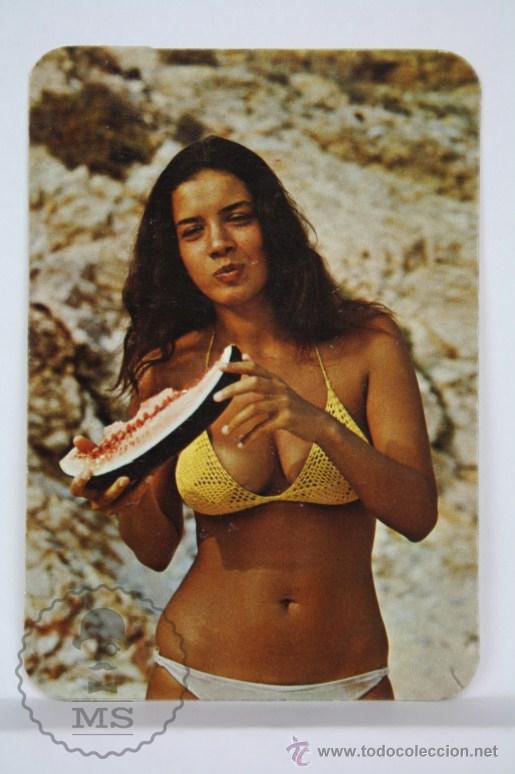 Calendars: Calendario Publicitario de Bolsillo - Chica / Chicas - A&ntilde;o 1974