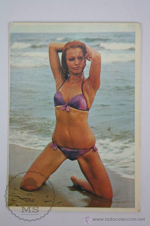 Calendars: Calendario Publicitario de Bolsillo - Chica / Chicas - A&ntilde;o 1975