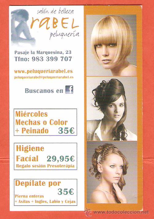 Kalender: CALENDARIO DE BOLSILLO PUBLICITARIO A&Ntilde;O 2013 CHICAS - PELUQUERIA RABEL
