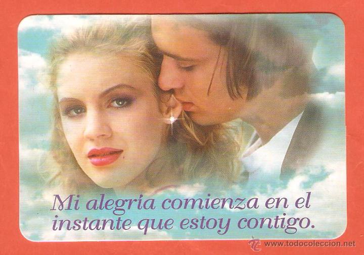 Kalender: CALENDARIO DE BOLSILLO DE SERIE  A&Ntilde;O  2001 EGC. 140  CHICA Y CHICO - FRASE - SIN PUBLICIDAD  REVERSO