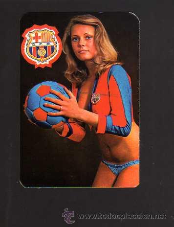 Kalender: Calendario de Bolsillo. Futbol. Chica F. C. Barcelona. A&ntilde;o 1977