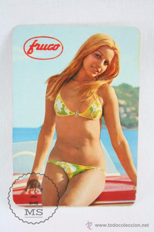 Calendars: Calendario Publicitario de Bolsillo - Publicidad de Zumo / Refresco Fruco - A&ntilde;o 1973 - Chica