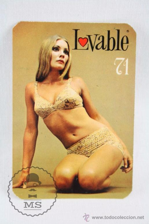 Calendars: Calendario Publicitario de Bolsillo - Publicidad de Lovable - A&ntilde;o 1971 - Chica