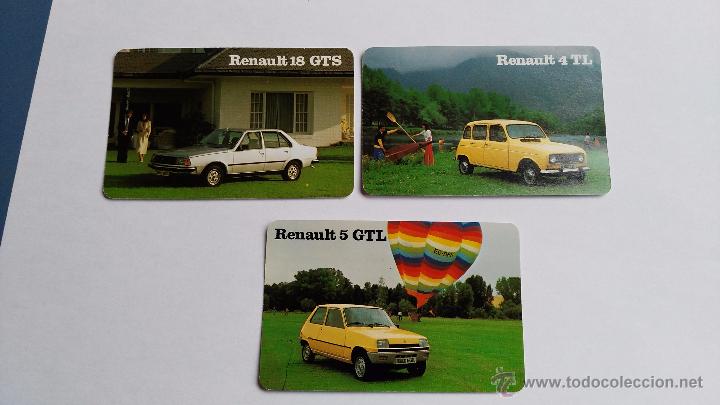Calendars: lote de 3 calendarios renaul de fournier 1980