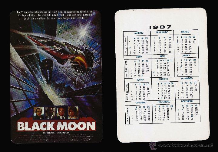 Calendars: CALENDARIO, PUBLICADO PORTUGAL, A&Ntilde;O:1987 - SERIE CINE - BLACK MOON