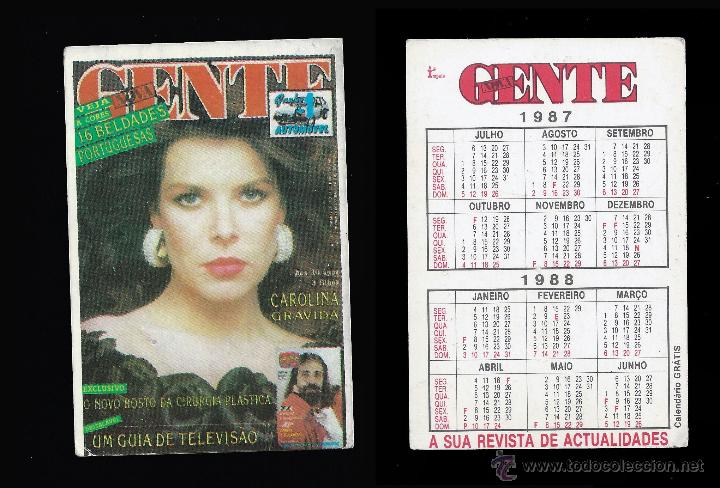 Calendars: CALENDARIO, PUBLICADO PORTUGAL, A&Ntilde;O:1987 - REVISTA GENTE