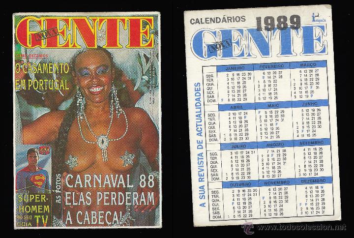 Calendars: CALENDARIO, PUBLICADO PORTUGAL, A&Ntilde;O:1989 - REVISTA GENTE