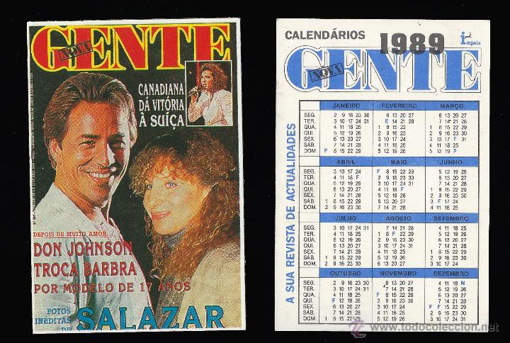 Calendars: CALENDARIO, PUBLICADO PORTUGAL, A&Ntilde;O:1989 - REVISTA GENTE