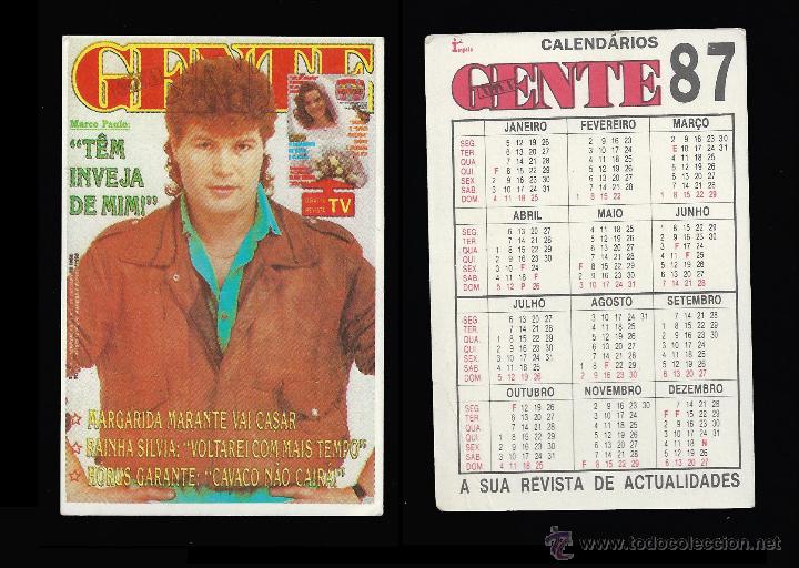 Calendars: CALENDARIO, PUBLICADO PORTUGAL, A&Ntilde;O:1987 - REVISTA GENTE
