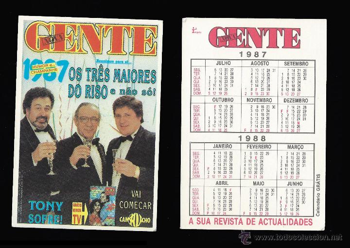 Calendars: CALENDARIO, PUBLICADO PORTUGAL, A&Ntilde;O:1987 - REVISTA GENTE