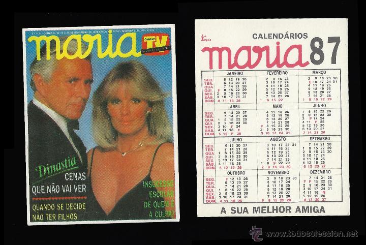 Calendriers: CALENDARIO, PUBLICADO PORTUGAL, A&Ntilde;O:1987 - REVISTA MARIA