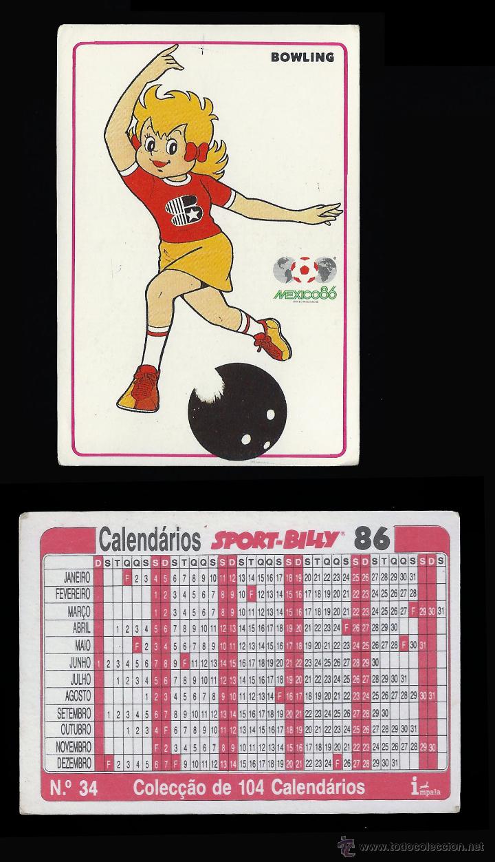 Calendriers: FUTBOL - CALENDARIO EDITADO EN PORTUGAL - 1986 - CAMPEONATO MEXICO 86