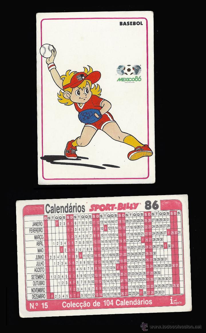 Calendriers: FUTBOL - CALENDARIO EDITADO EN PORTUGAL - 1986 - CAMPEONATO MEXICO 86