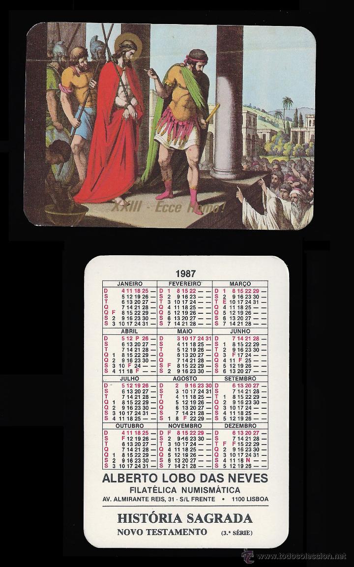 Calendriers: CALENDARIO, PUBLICADO PORTUGAL, A&Ntilde;O:1987 - SERIE RELIGION - HISTORIA SAGRADA
