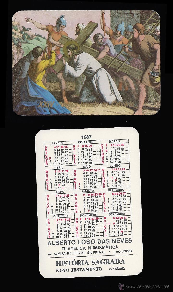 Calendriers: CALENDARIO, PUBLICADO PORTUGAL, A&Ntilde;O:1987 - SERIE RELIGION - HISTORIA SAGRADA