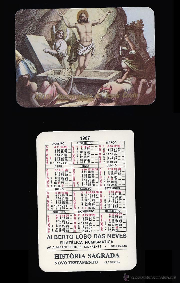 Calendriers: CALENDARIO, PUBLICADO PORTUGAL, A&Ntilde;O:1987 - SERIE RELIGION - HISTORIA SAGRADA