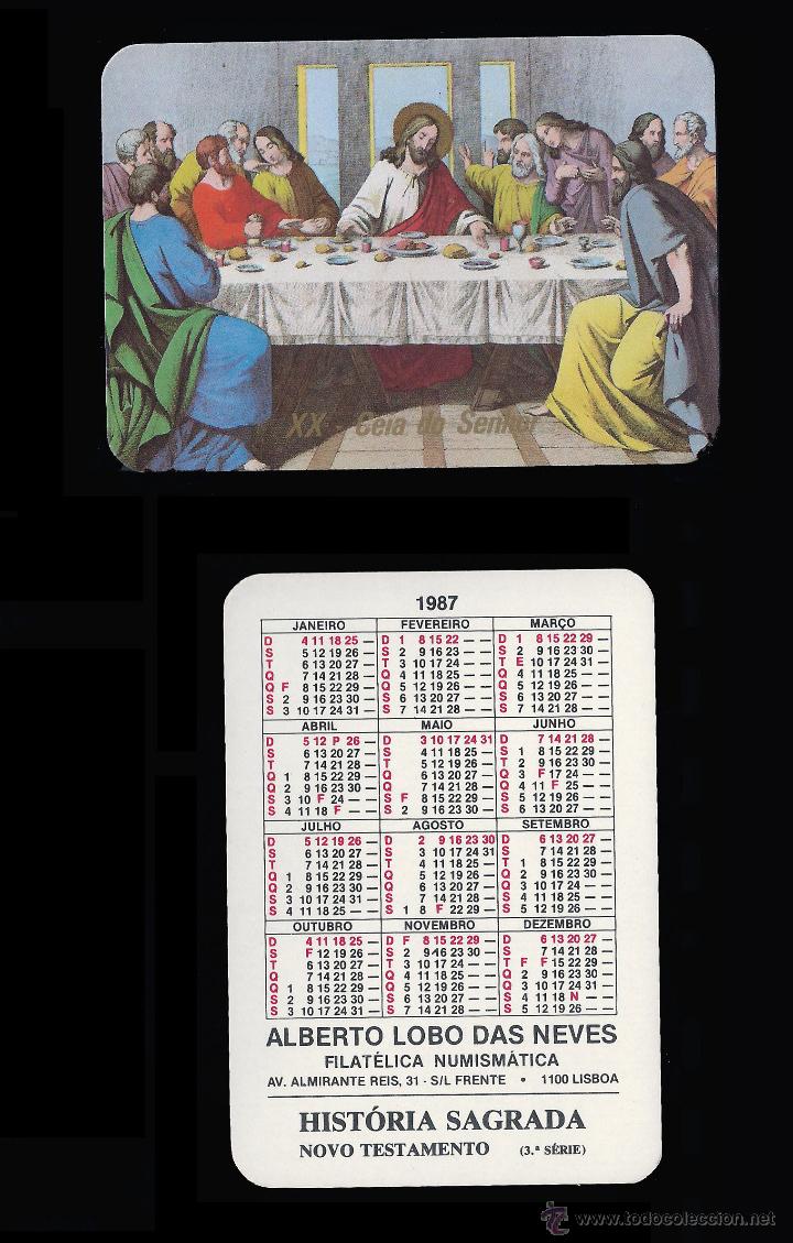 Calendriers: CALENDARIO, PUBLICADO PORTUGAL, A&Ntilde;O:1987 - SERIE RELIGION - HISTORIA SAGRADA