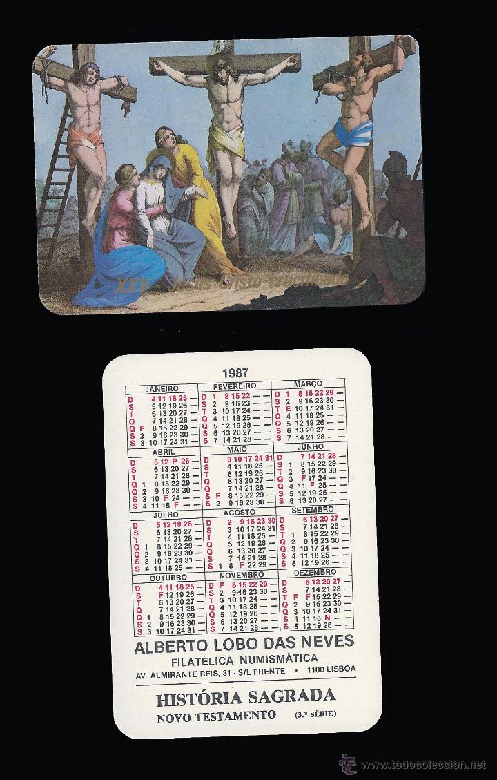 Calendars: CALENDARIO, PUBLICADO PORTUGAL, A&Ntilde;O:1987 - SERIE RELIGION - HISTORIA SAGRADA