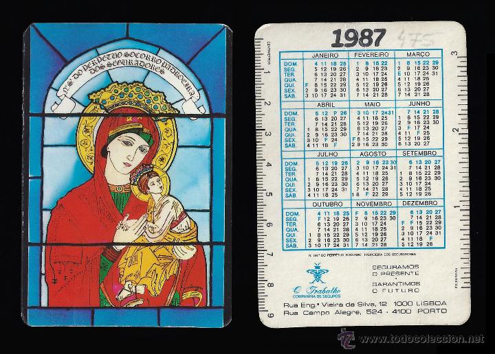 Calendars: CALENDARIO, PUBLICADO PORTUGAL, A&Ntilde;O:1987 - SERIE RELIGION