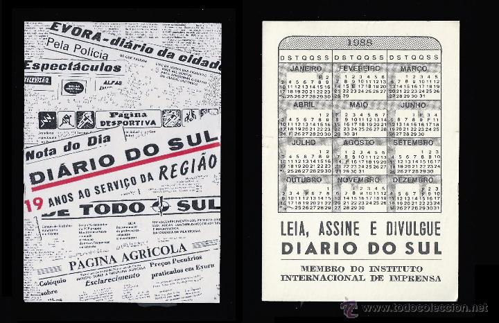 Calendriers: CALENDARIO, PUBLICADO PORTUGAL, A&Ntilde;O:1988 - SERIE PERIODICOS - DIARIO DO SUL