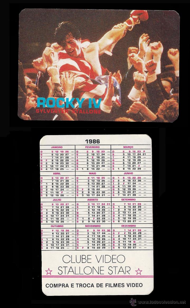 Calendriers: CALENDARIO, PUBLICADO PORTUGAL, A&Ntilde;O:1986 - SERIE CINE - ROCKY IV