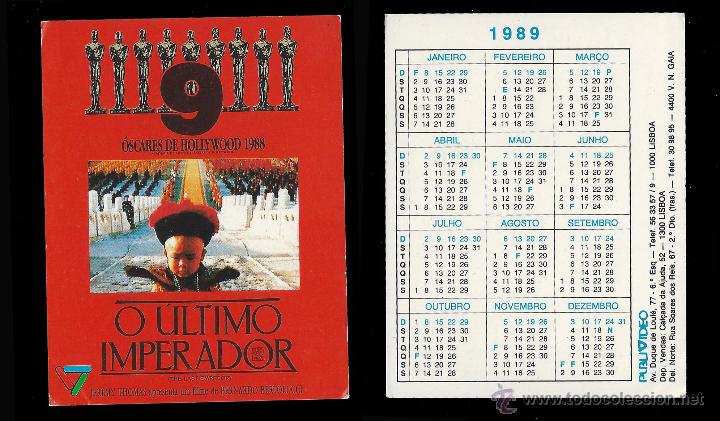 Calendriers: CALENDARIO, PUBLICADO PORTUGAL, A&Ntilde;O:1986 - SERIE CINE - ULTIMO EMPERADOR