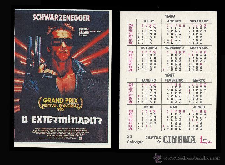Calendriers: CALENDARIO, PUBLICADO PORTUGAL, A&Ntilde;O:1986 - SERIE CINE - EXTERMINATOR
