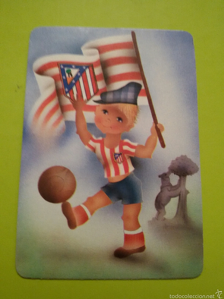 Calendriers: Calendario de bolsillo - 1990 / Tema Futbol - chica equipamento y escudo de Atletico de Madrid #1681