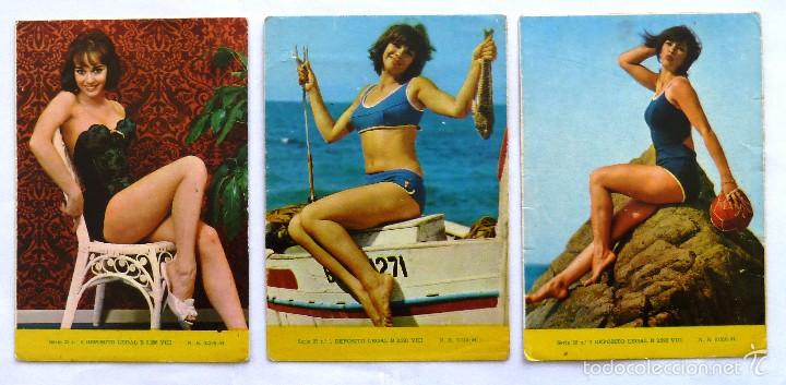 Calendriers: CALENDARIO DE BOLSILLO 1967. EROTICO. CHICAS. SERIE 22, N&ordm; 1, 2 Y 6. CASA MENDEZ, MELILLA.
