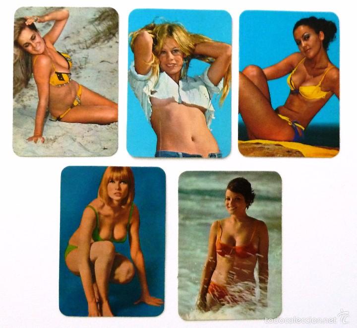Calendriers: CALENDARIO DE BOLSILLO 1974. EROTICO. CHICAS. N&ordm; 57, 59, 61, 62 Y 63. PUBLICIDAD F. PUIG. BARCELONA.