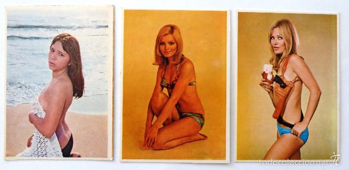 Calendriers: CALENDARIO DE BOLSILLO 1975. EROTICO. CHICAS. SERIE 75 B5 - PLAYA. N&ordm; 18-19-20. BAR ACUARIO. CADIZ.