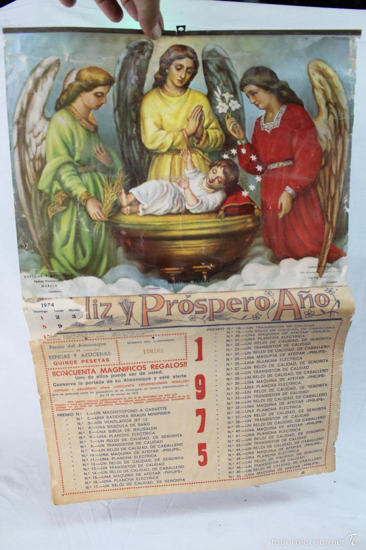 Calendriers: calendario 1975 almanaque espigas azucenas padres franciscanos