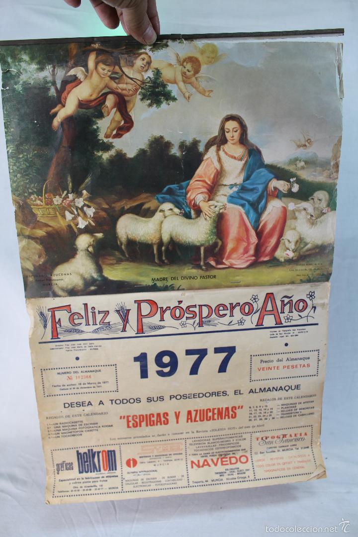 Calendriers: calendario 1977 almanaque espigas azucenas padres franciscanos
