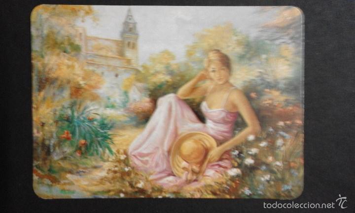 Calendriers: 1 CALENDARIO SERIADO DE ** PINTURA - CHICA ** - A&Ntilde;O 1996 - CON PUBLICIDAD