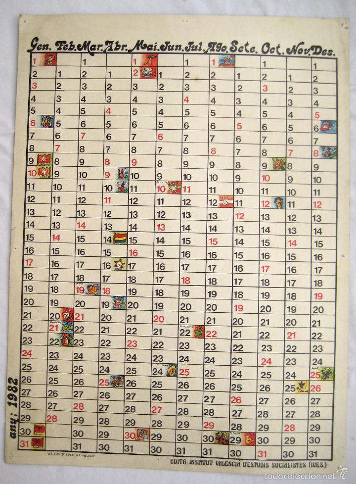 Calendriers: CALENDARIO ANY 1982. CODO&Ntilde;ER Ferran