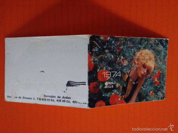 Kalender: CALENDARIO PUBLICITARIO CHICA WELLA. A&Ntilde;O 1974 - DOBLE