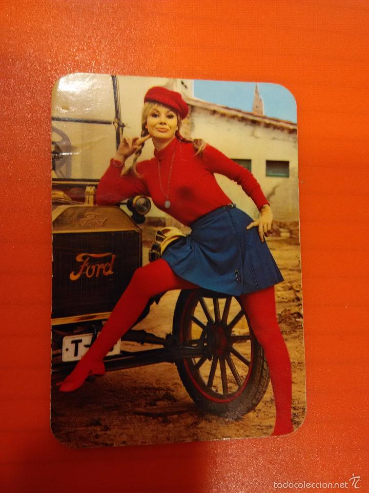Kalender: CALENDARIO DE BOLSILLO CHICA COCHE FORD A&Ntilde;O 1973