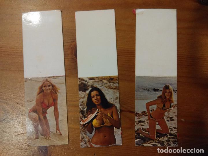 Calendriers: 3 CALENDARIOS CHICA SEXY, tipo regleta, A&Ntilde;O 1974 - raros