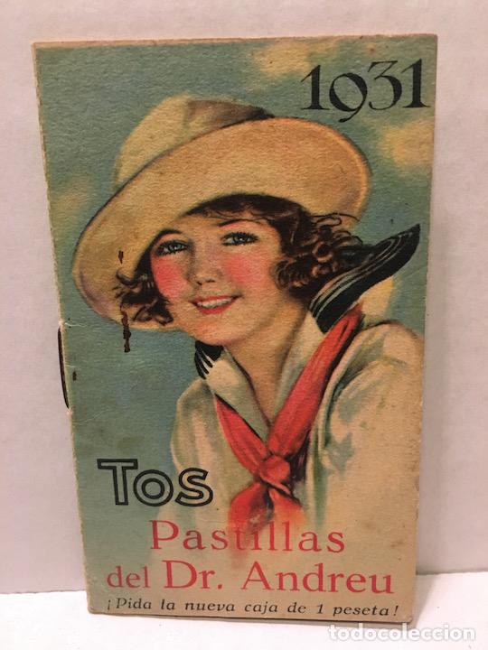 Calendriers: CALENDARIO DEPORTIVO A&Ntilde;O 1931 CON PUBLICIDAD DEL DR. ANDREU