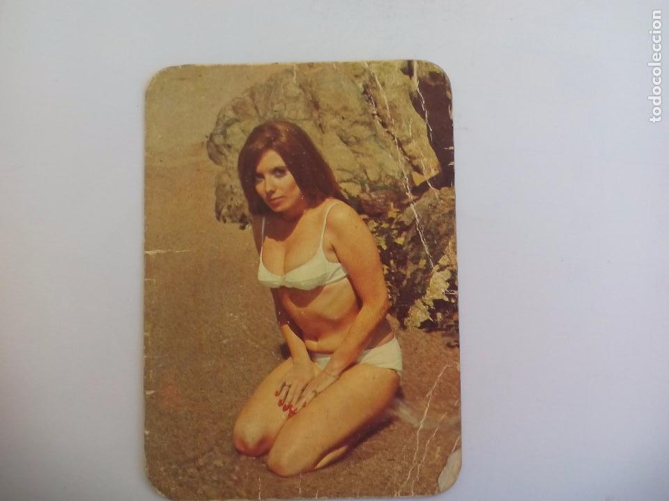 Calendars: Calendario de bolsillo Chica, er&oacute;tico 1974 Pajareria caballero. M&aacute;laga Calle dos aceras. n&ordm; 24