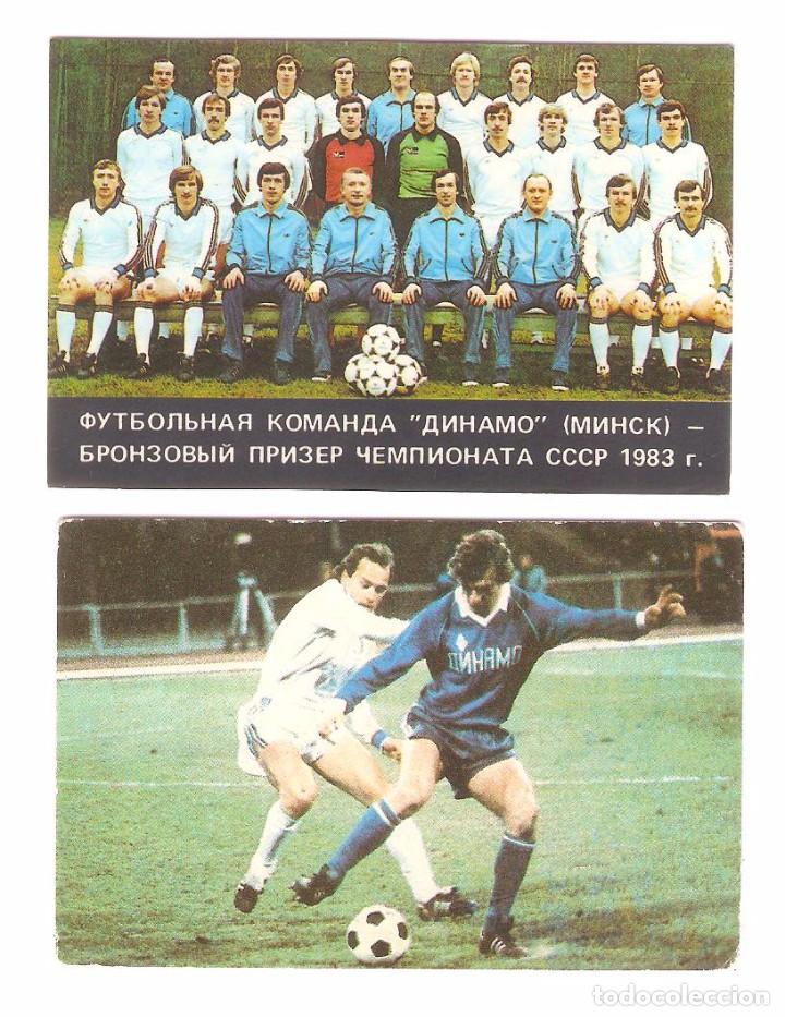 Calendars: 2 CALENDARIOS DE BOLSILLO RUSIA A&Ntilde;OS 1984 Y 1987 F&Uacute;TBOL RUSO