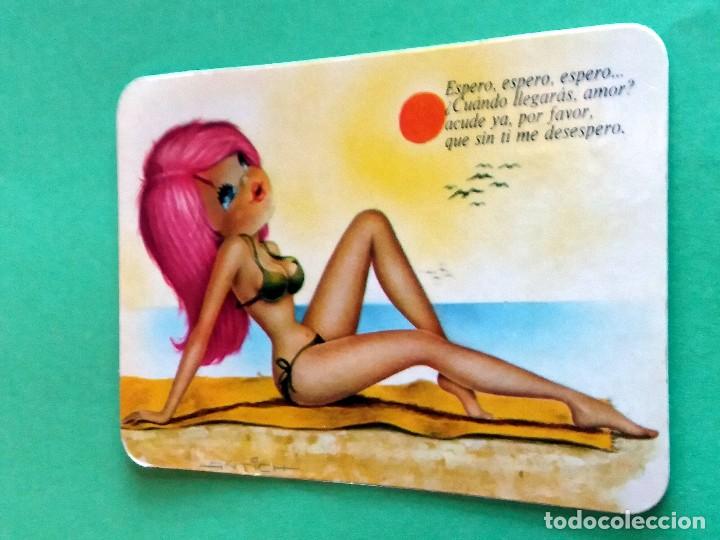 Calendriers: CALENDARIO - CHICAS DIBUJOS - 1974 - PUBLICIDAD - BAR FARAON - PALAM&Oacute;S (VER FOTO ADICIONAL)