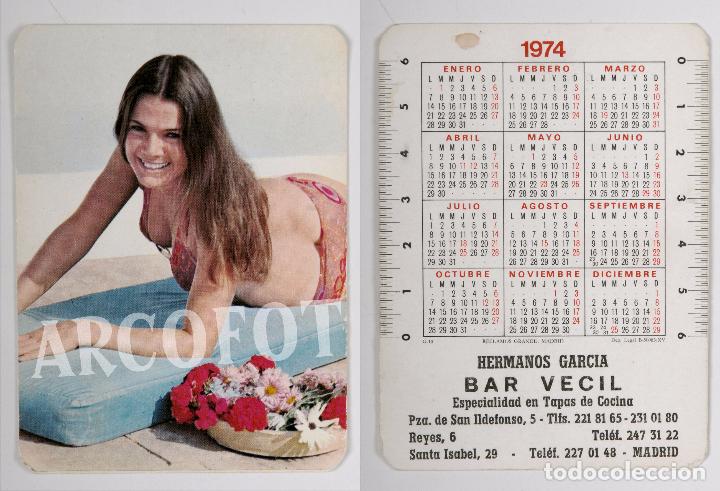 Calendriers: 1974 - Calendario er&oacute;tico de bolsillo - Bar VECIL - Hermanos Grac&iacute;a - Madrid