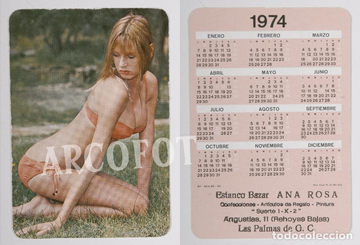 Calendriers: 1974 - Calendario er&oacute;tico de bolsillo - Estanco Bazar Ana Rosa - Las Palmas de G. C.