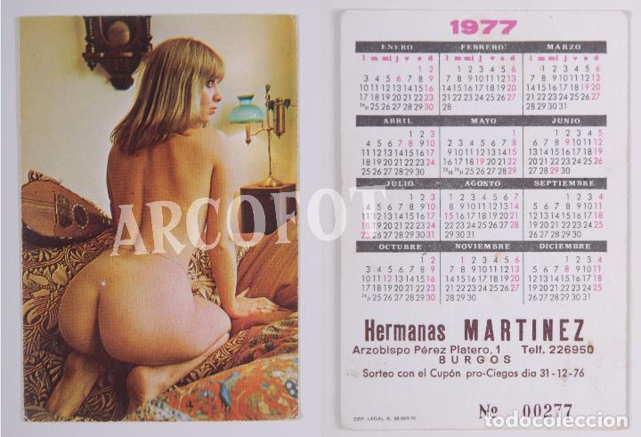 Calendriers: 1977 - Calendario er&oacute;tico de bolsillo - Hermanas MART&Iacute;NEZ - Burgos
