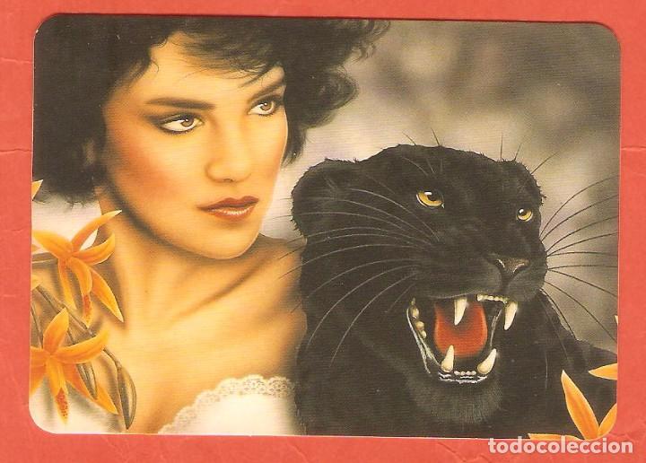 Calendriers: CALENDARIO DE BOLSILLO DE SERIE  A&Ntilde;O 1996  BO. 617  DIBUJO CHICA Y PANTERA - SIN PUBLICIDAD REVERSO