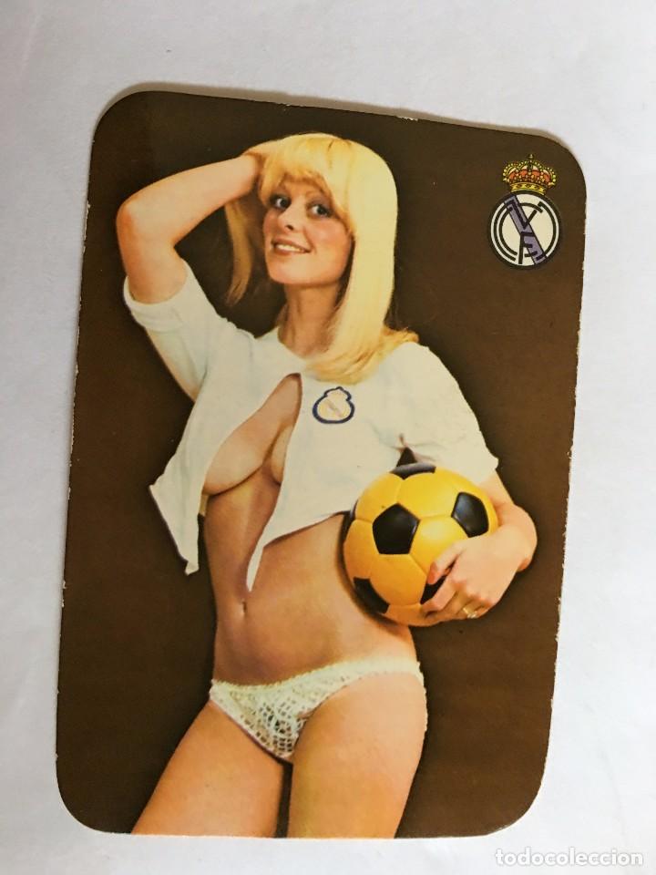 Kalender: CALENDARIO BOLSILLO EROTICO DESNUDO 1977 FUTBOL REAL MADRID PUBLICIDAD ELCHE